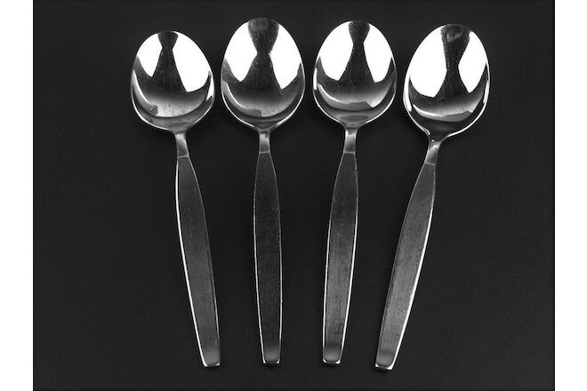 Set 4 x Soup / Place Spoons Oneida Frost Fire Community Stainless Frostfire