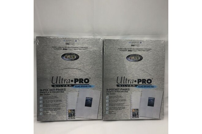 (2) Ultra Pro Silver Series 9 Pocket Pages 100ct Safe Storage Free Priority Ship