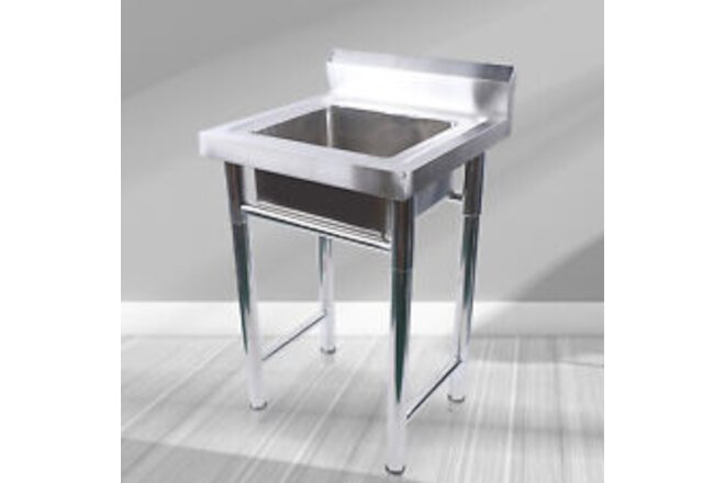 Stainless Catering Sink Kitchen Restaurant Washing Table Single Bowl Commercial