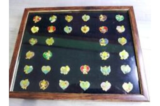 Vintage 1985 10th Pan Am Games Official Collectors Pin Set In Display  Frame
