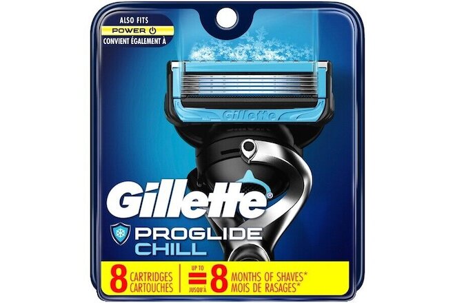 Gillette Fusion ProGlide Chill Men's Razor Blade Refills (8 Pack)