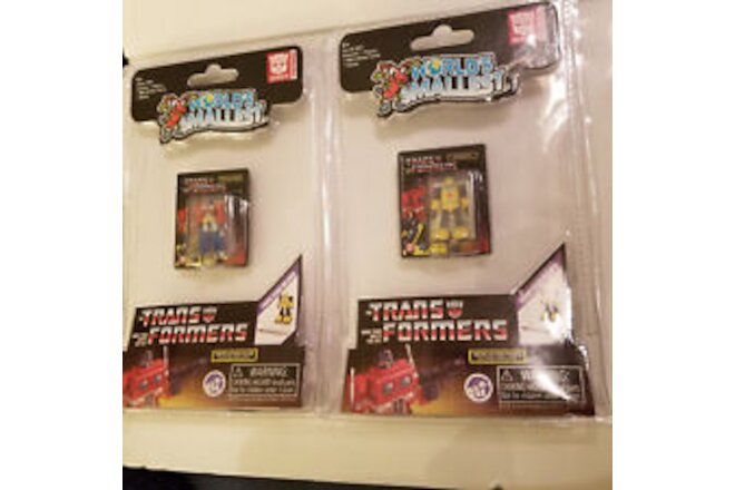 Lot of 2 New Package * World's Smallest Transformers : BumbleBee & Optimus Prime