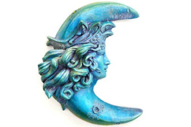 BLue Moon Goddess, Collectible Wall Sculpture for Home & Garden