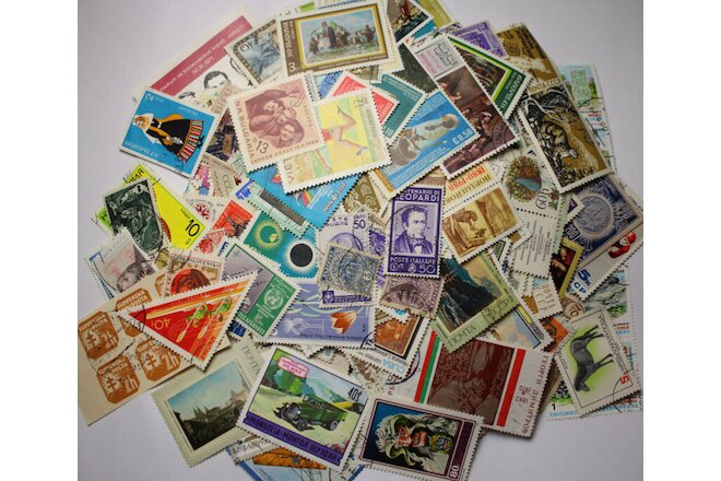Lot of 5 original Europe, Poland & world post stamps stamped free shipping