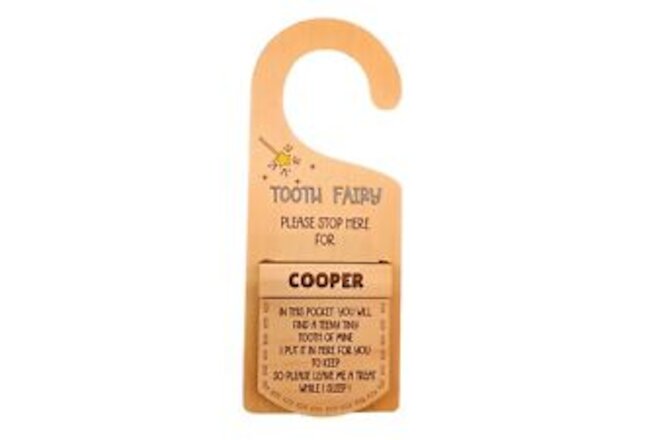 Personalized Tooth Fairy Door Hanger, Money Holder Custom Child's Room Gift