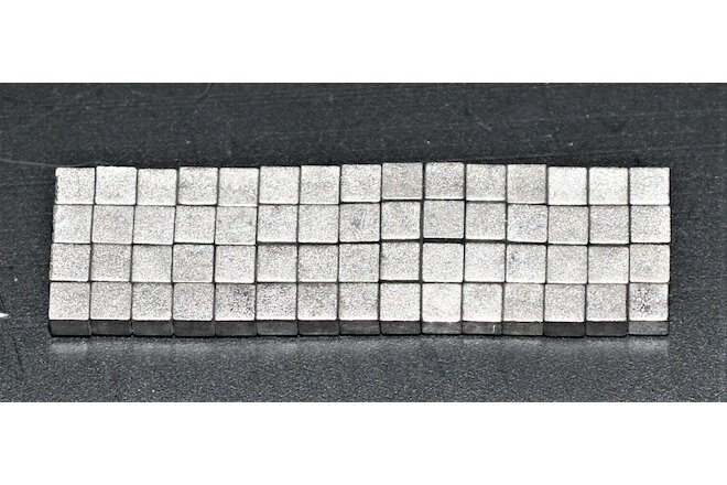 Pinewood Derby Car Tungsten Weight 1/8" Cubes  over 1 OZ Total, 60 Pieces Bulk