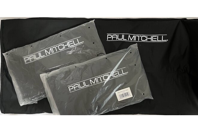 2 x Paul Mitchell Black Cut Color Chemical Cape W Snaps Hair Dye Free Shipping !