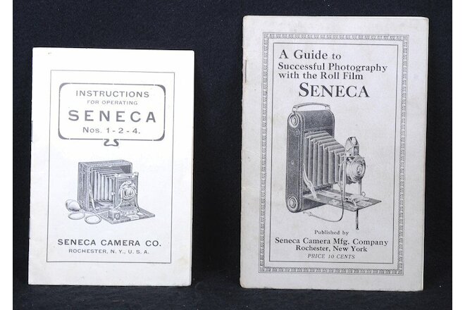 (2) Antique SENECA CAMERA Company Guide 32 Pages & Instructions  6" x 4"