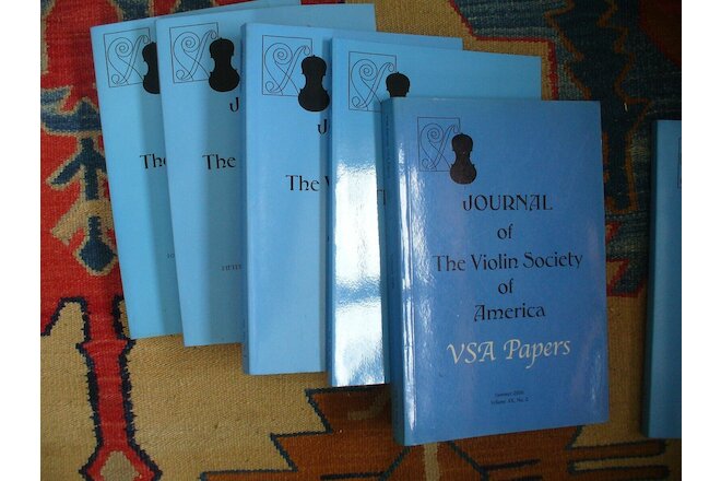 Journal of The Violin Society of America, VSA, Lot of 5, for Luthiers, Makers