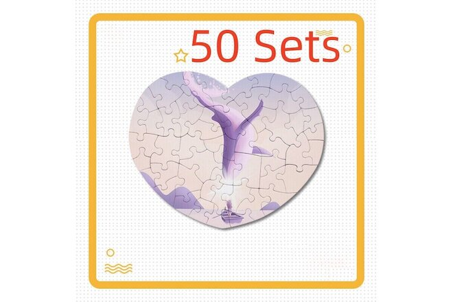 50 Set Heart Puzzle Blank 50 Sets Sublimation Blank Jigsaw Love Style Transfer