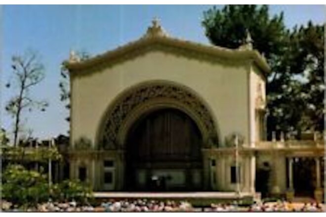 Vintage Balboa Park San Diego California Postcard Organ