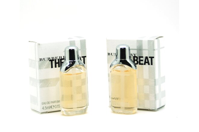 Burberry The Beat 0.15 oz - 4.5 ml Eau De Parfum Mini Splash Women (Lots of 2)