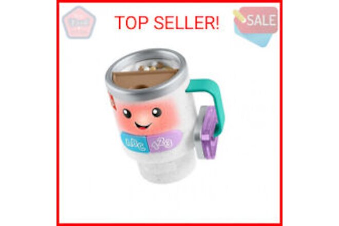 Fisher-Price Laugh & Learn Baby & Toddler Toy Wake Up & Learn Coffee Mug with Li