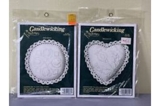 Vintage Tulip Heart And Round Pillows Candlewicking Kit - Needle Magic 310 & 307