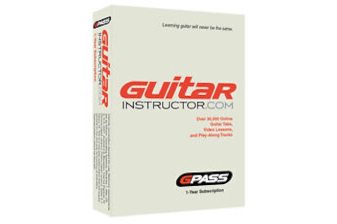 G-Pass for Guitar & Bass Players 1-Year Subscription Online Video Lessons & Tab