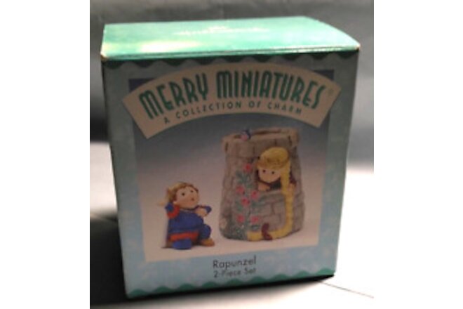 1998 Hallmark Merry Miniatures A Collection Of Charm Rapunzel 2-Piece Set New!