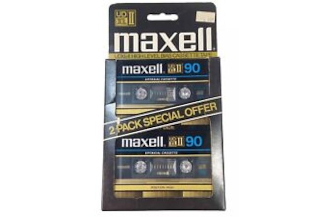 2 Pack - Maxell UD XL II 90 Blank Cassette Tapes For Recording High Bias NEW!!