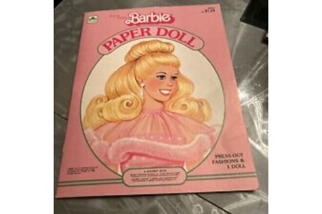 1983 Pink & Pretty Barbie Paper Doll Uncut 80s outfits Vintage Mint Book