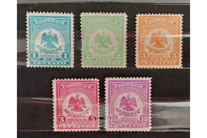 Mexico 1914 5 Stamp lot Denver no gum new as seen, combine shipping