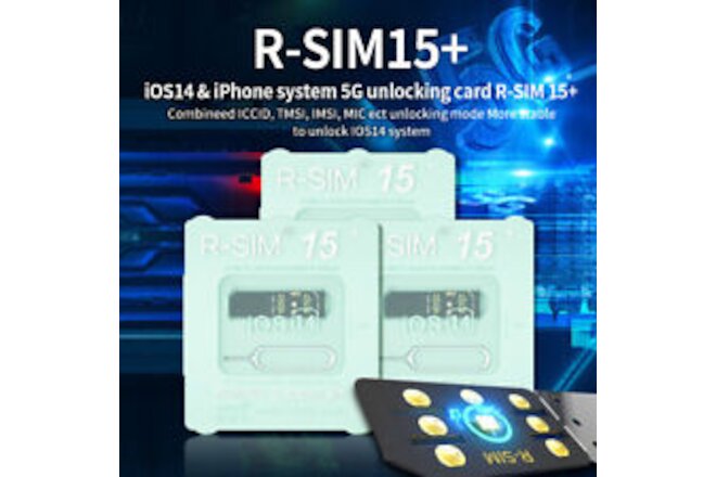R-SIM15+ 15 Nano Unlock RSIM Card Fit For iPhone 12 mini 12 Pro XS MAX 8