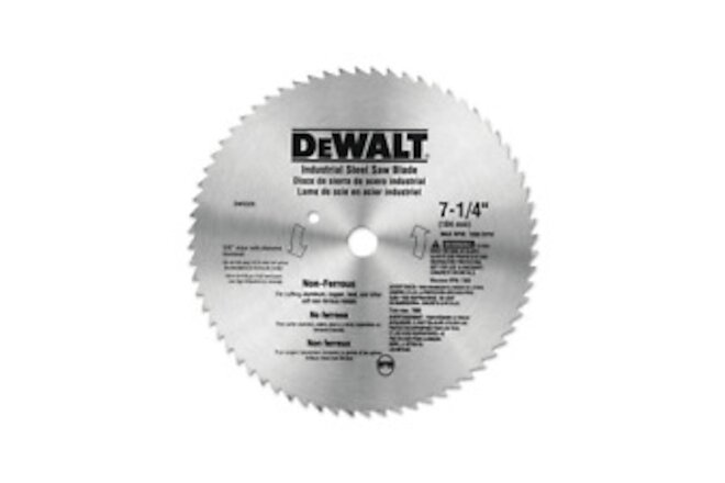 Dewalt Steel Circular Saw Blades, 7 1/4 In, 68 Teeth - 1 per EA - DW3329