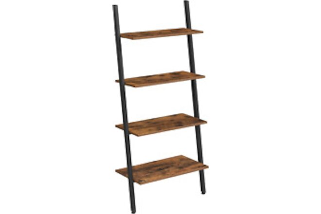 VASAGLE ALINRU Ladder Shelf, 4-Tier Bookshelf, Storage Rack Shelves, for Living