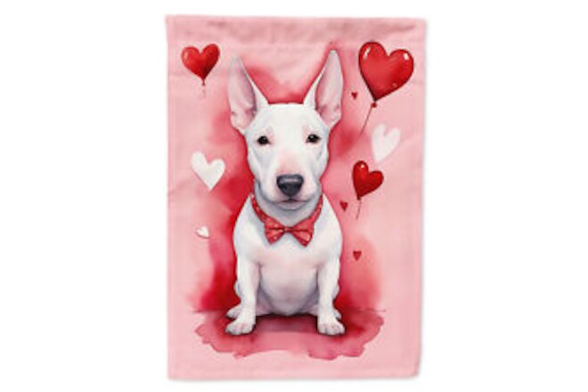 English Bull Terrier My Valentine Flag Canvas House Size DAC5333CHF