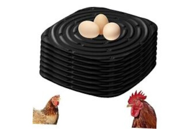 8 Pack Washable Chicken Nesting Pads, Chicken Bedding Nesting Box Pads Black