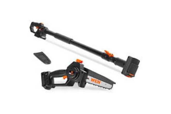 WEN 2-In-1 20V Max Cordless Brushless Pole Saw Battery and Charger Not Included
