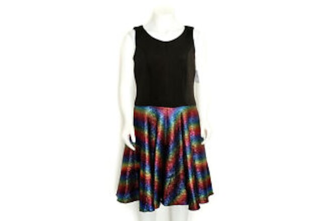 Girl's Party Dress Rainbow Iridescent Metallic Size 16 Designer Zoe LTD