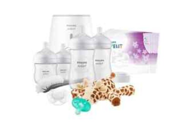 Natural with Natural Response Nipple,  Soft Silicone Baby Feeding Bottles Set
