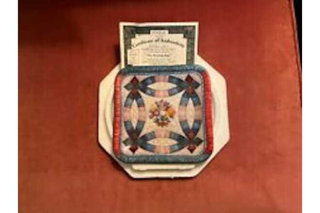 Set of 8 Bradford Exchange Quilt Collector Plates, "Cherished Traditions"