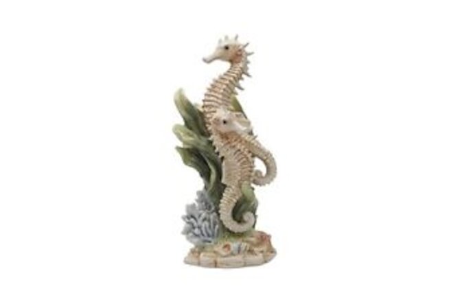 Fitz and Floyd Coastal Home Seahorse Ceramic Figurine, 13.75 inches