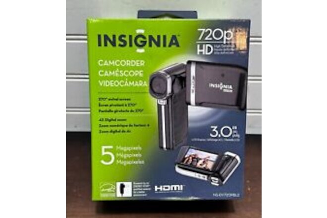 NEW Insignia - HD Compact Digital Camcorder 5.0 MP w/ 3" LCD Screen Black