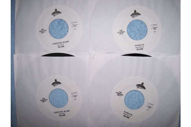 Lot of 4 Selena Tu Solo Tu/I Could Fall In Love 45 RPM Records. Rare pressing.