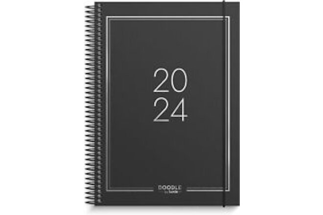 Burde Planner Doodle 2024 Black | 11 December 2023 to 5 January 2025 | A5...