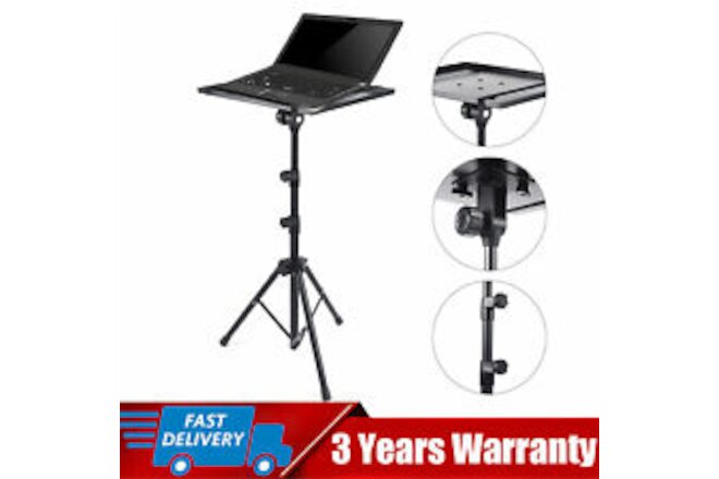 Mobile Projector Floor Tripod Stand Laptop Holder with Tray Adjustable Height