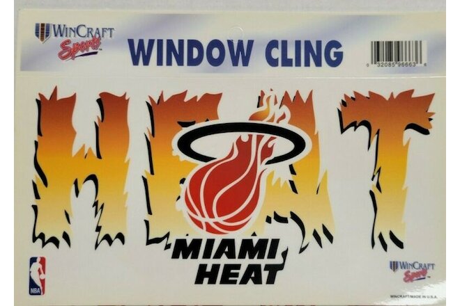 NBA Miami Heat Window Cling, NEW (Lot of 3 Clings)