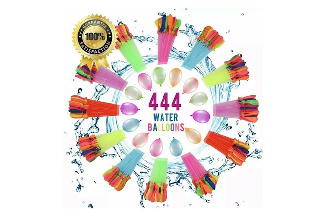 444Shots Rapid-Fill Crazy Color Water Balloons for Kids GirlsBoys Set Party Game