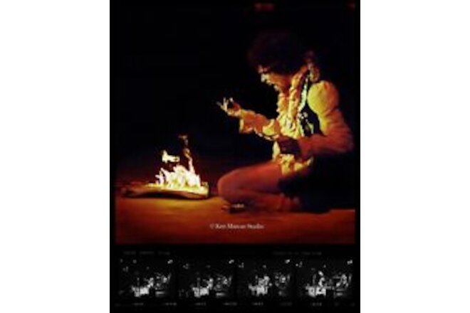 Jimi Hendrix Burning Guitar at Monterey Pop Signed Ltd.Ed. Photo by Ken Marcus
