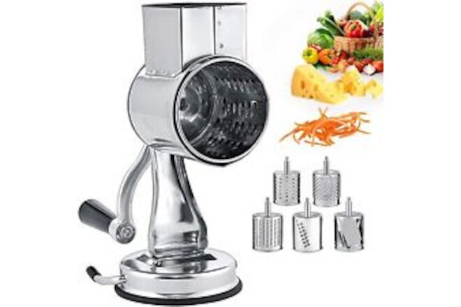 5 in 1 Hand-cranked stainless steel rotary cheese grater