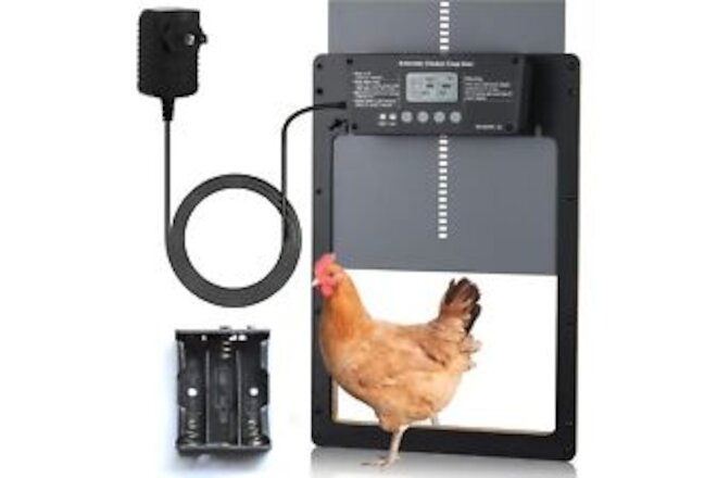 Premium Automatic Chicken Coop Door Opener with Power Adapter & Battery Backu...