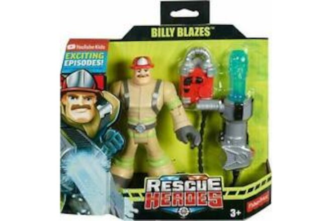 Fisher Price:  Rescue Heroes - Billy Blazes Team Leader Fire Fighter Age 3+ NEW