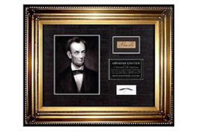 USA President ABRAHAM LINCOLN HAIR lock Signed COA letter memorabilia relic USA