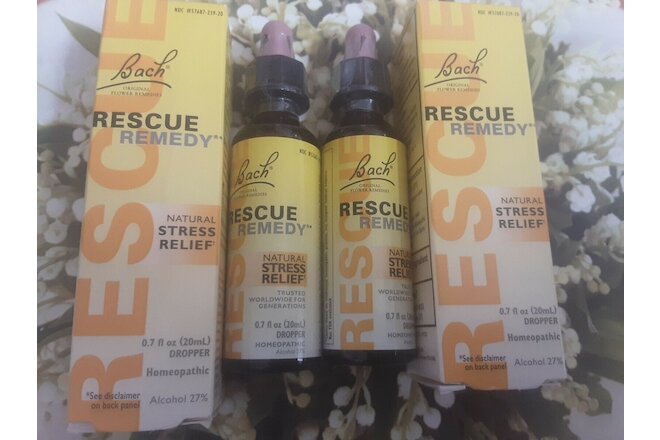 Lot of 2 BACH RESCUE REMEDY, (20 ML / 0.7 oz) Exp.2027