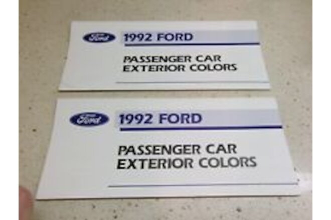 1992 Ford Factory Issued Passenger Color Charts (2)