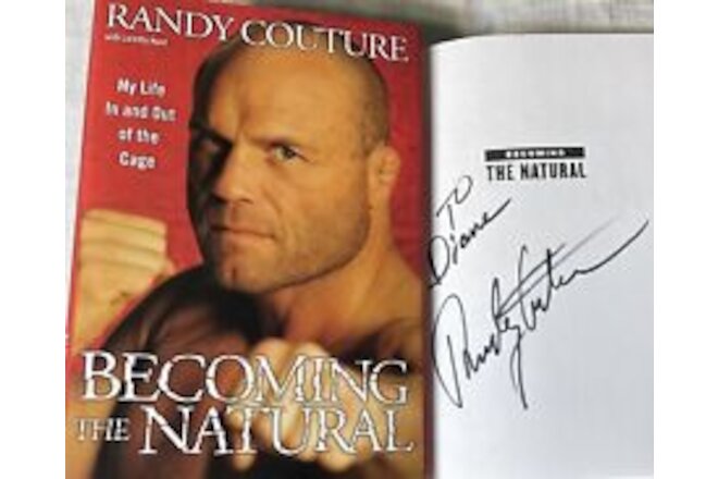 SIGNED Randy Couture Becoming The Natural Book MMA UFC RARE HC 1st Ed DJ Champ