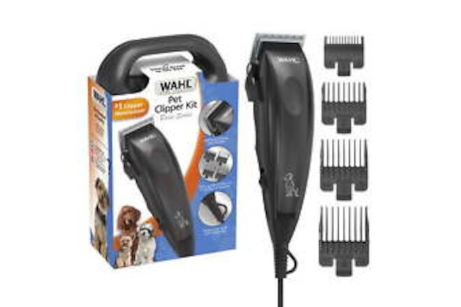 Basic Series Touch up Corded Pet Clipper, 10 Piece Dog Grooming Kit Black