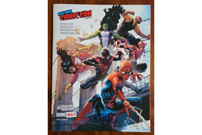 2023 NY Comic Con Program Spider Man Gang War Signed By Artist Mahud Asbar w/pic