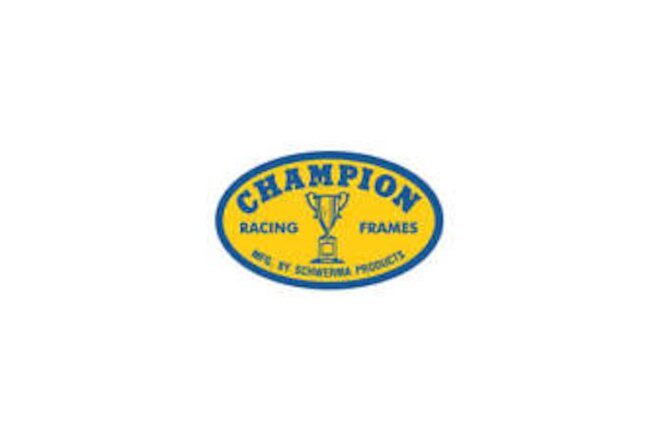 Champion - OVAL "MFG by Schwerma" decal - large